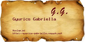 Gyurics Gabriella névjegykártya